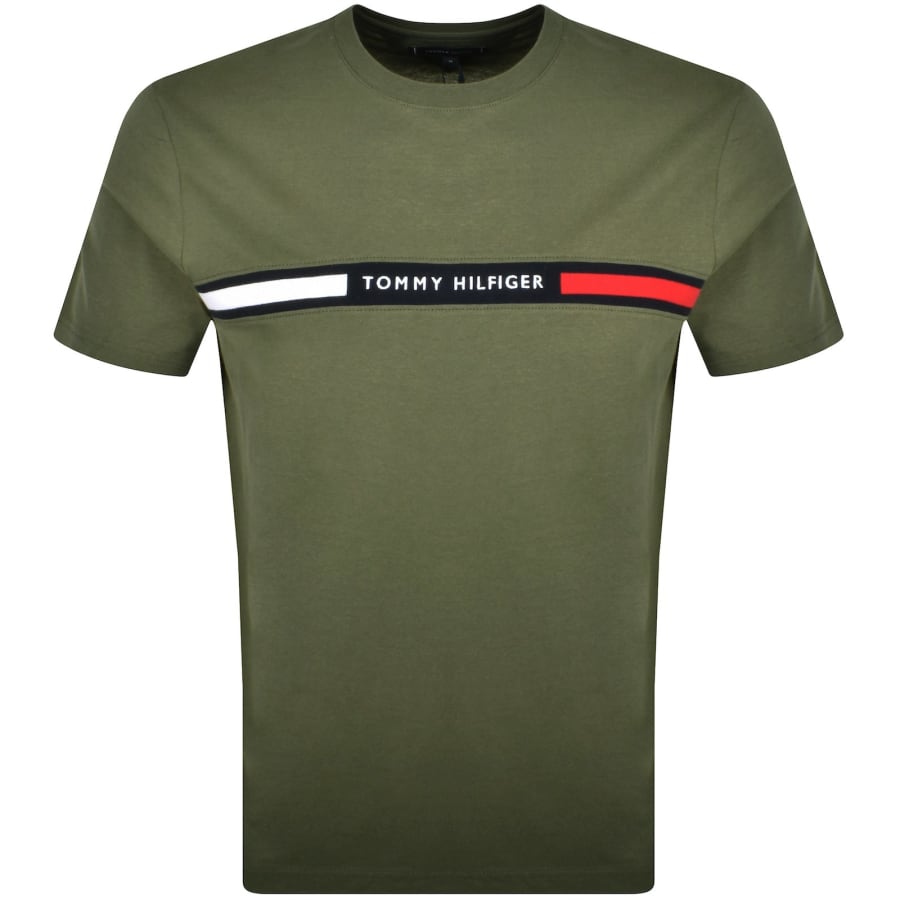 Tommy hilfiger t shirt green on sale